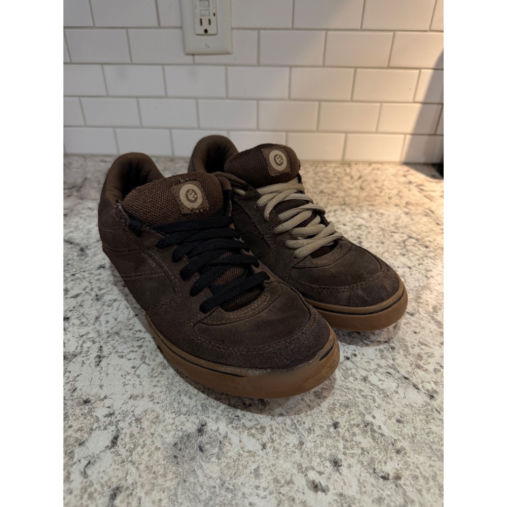 Etnies Y2K Faction Skate Shoes Mens 10.5 Brown Suede Low Top Gum Sole